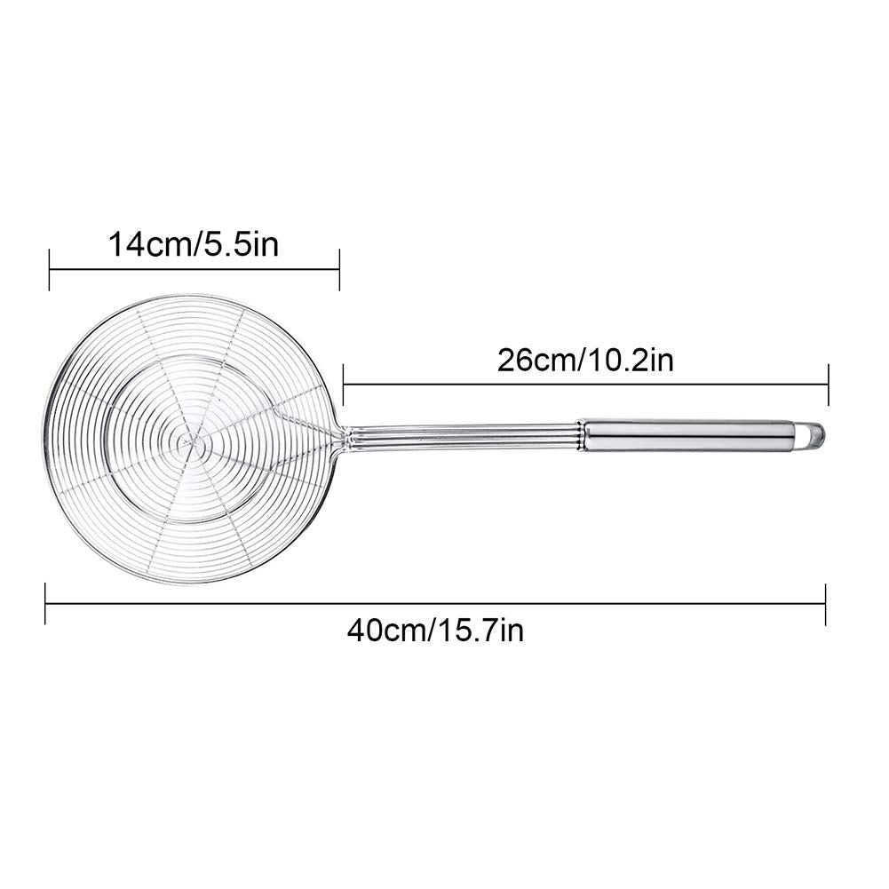 Swify hanging hole storage design keeps strainer dry and ready.