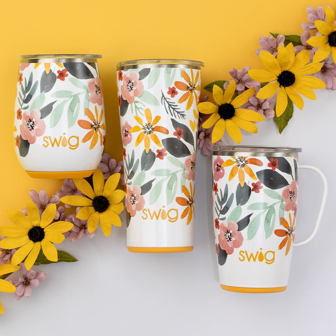 Swig Life insulated stainless steel cup preserves hot or cold beverages.