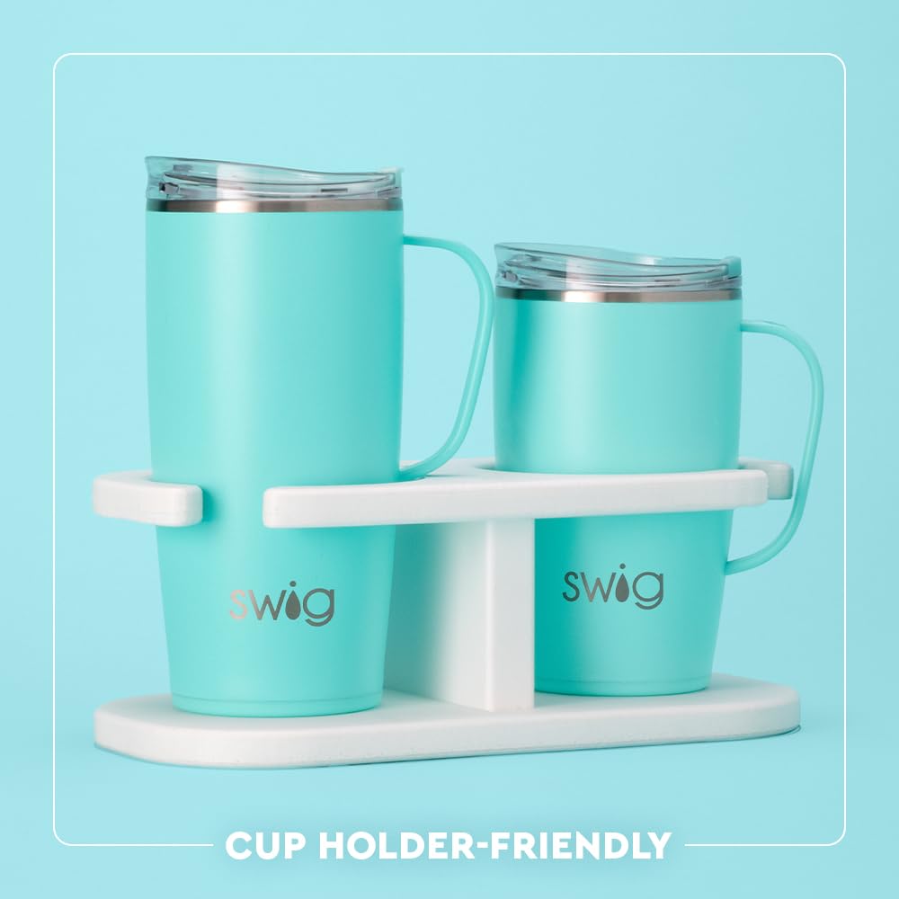 Swig Life leak resistant lid helps prevent spills while commuting or teaching.