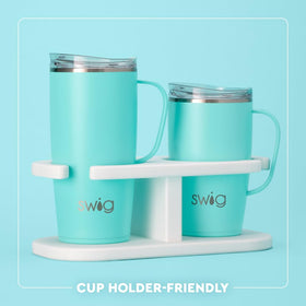 Swig Life leak resistant lid helps prevent spills while commuting or teaching.