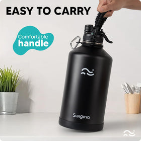 128 oz capacity reduces refills during long outings.