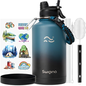 Swigina 2-in-1 lid close-up for gym or commute sipping.