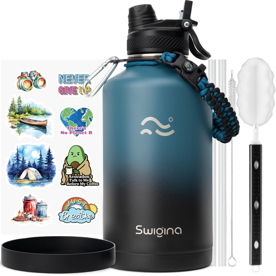Swigina 2-in-1 lid close-up for gym or commute sipping.