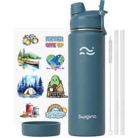 Swigina 2-in-1 lid bottle ready for versatile sipping on the go and at home