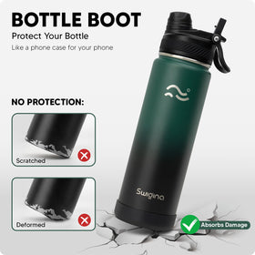 Swigina bottle features waterproof vinyl stickers for stylish, residue-free customization.