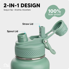 Swigina bottle with 3mm silicone armor protecting from drops and improving grip.