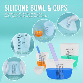 SWIGRANCE 100ml silicone cups set for repeatable resin mixes and accurate pours.