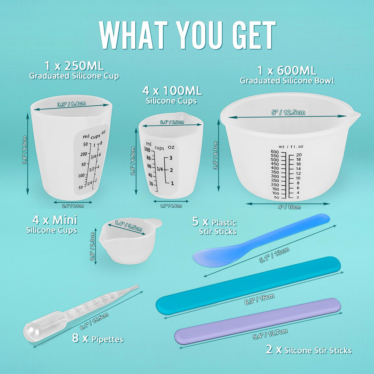 SWIGRANCE 250ml silicone measuring cup with clear graduations for easy portioning.