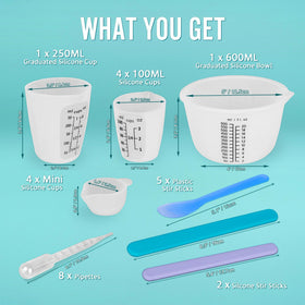 SWIGRANCE 250ml silicone measuring cup with clear graduations for easy portioning.