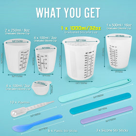 SWIGRANCE 500ml resin cup with bold measurement scale