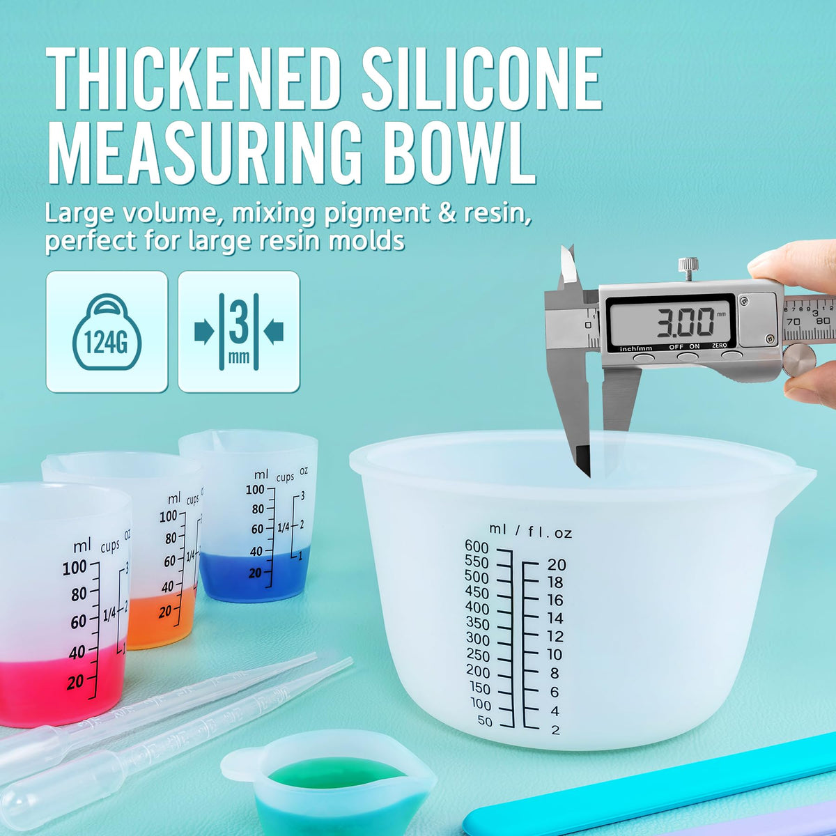 SWIGRANCE plastic stir sticks included for convenient resin work.