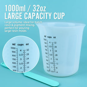 SWIGRANCE silicone spatula 9.4 inches for smooth resin scraping