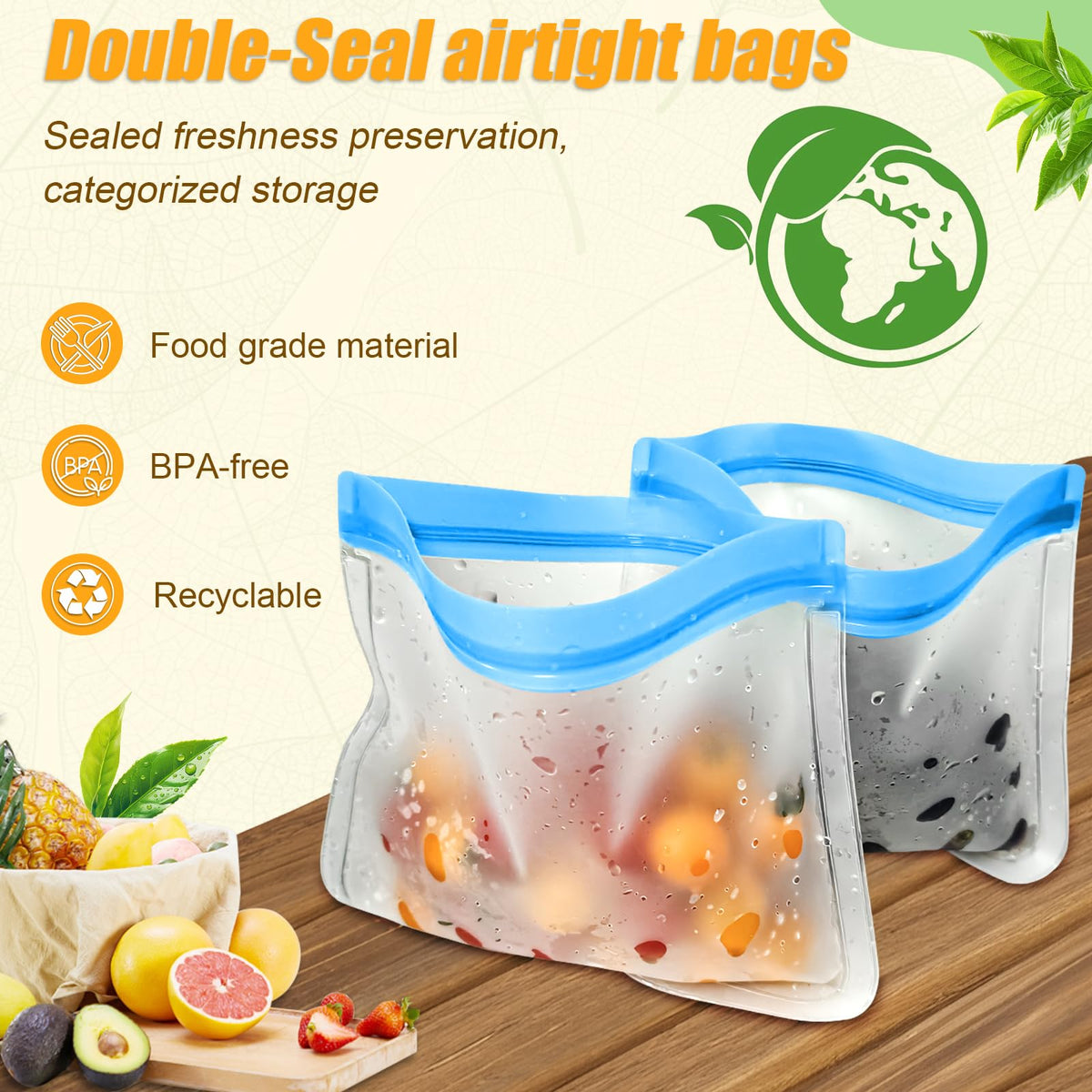 Swihorab freezer-safe bags preserve marinated ingredients and meals