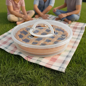 SwinDuck 12-inch container holds 2 to 4 portions of pizza or pastries.