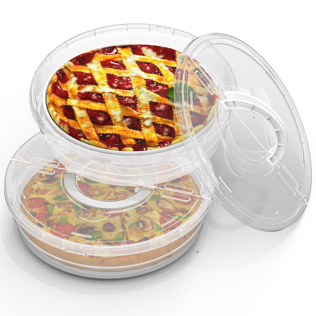 SwinDuck 12-inch pizza slice container with lid for organized leftovers.