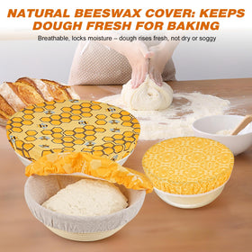 Swiscena beeswax bowl cover 10in pattern A breathes for fresh leftovers