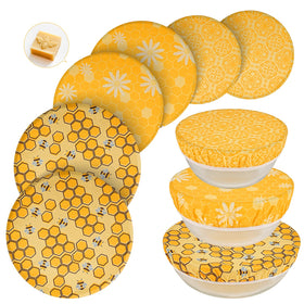 Swiscena beeswax bowl cover 8in pattern A protects dough during proofing