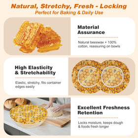 Swiscena cover features honeycomb bee pattern for a cheerful kitchen look.