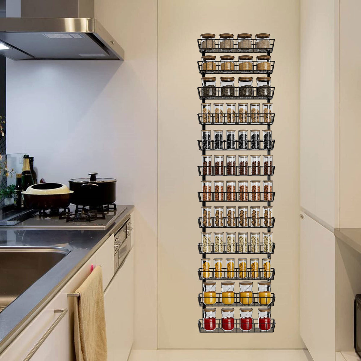 Fully adjustable 63-inch tall unit with modular section options.