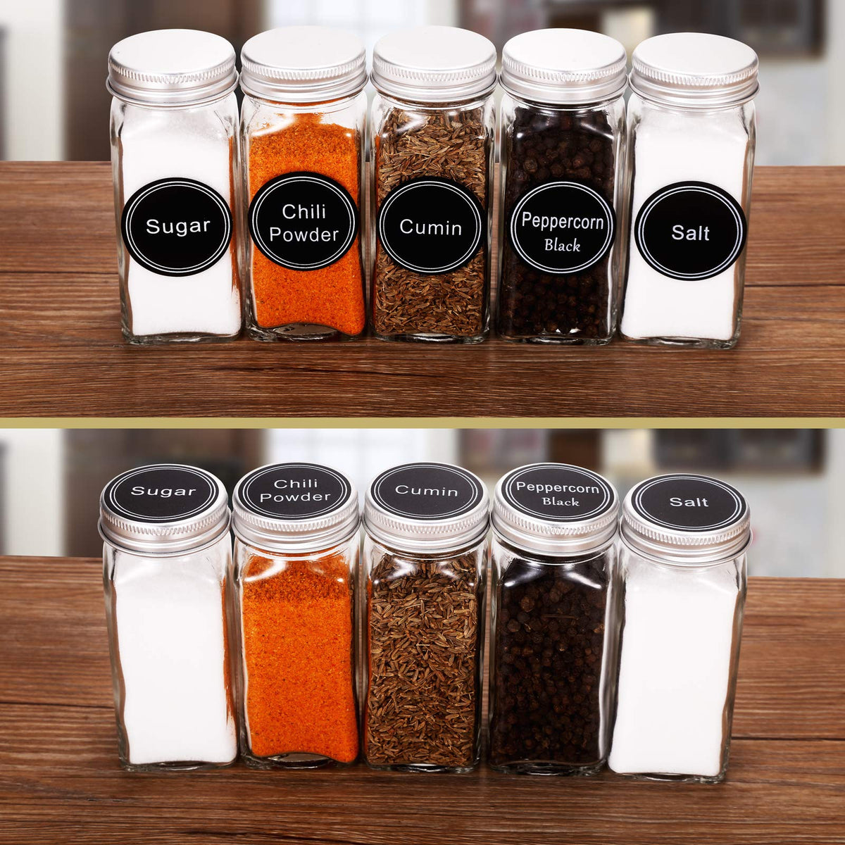 SWOMMOLY complete spice set neatly arranged in a kitchen drawer