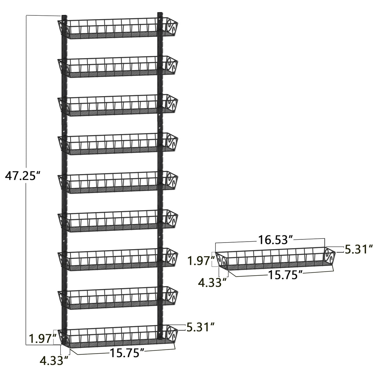 SWOMMOLY height-adjustable shelves tailored to tall bottles