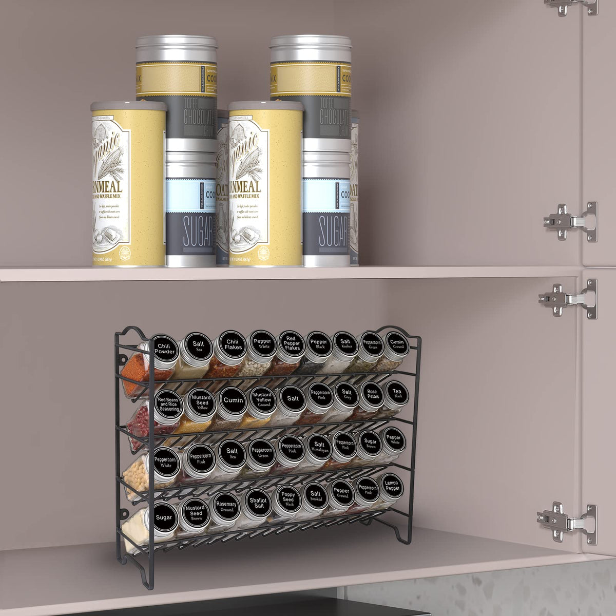 SWOMMOLY labels and chalk marker set for quick, clear spice labeling.