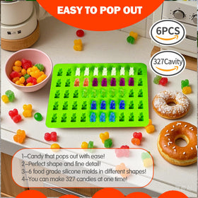 SWSHENR collection of 20 shapes including dinosaur, donut, and fruit molds
