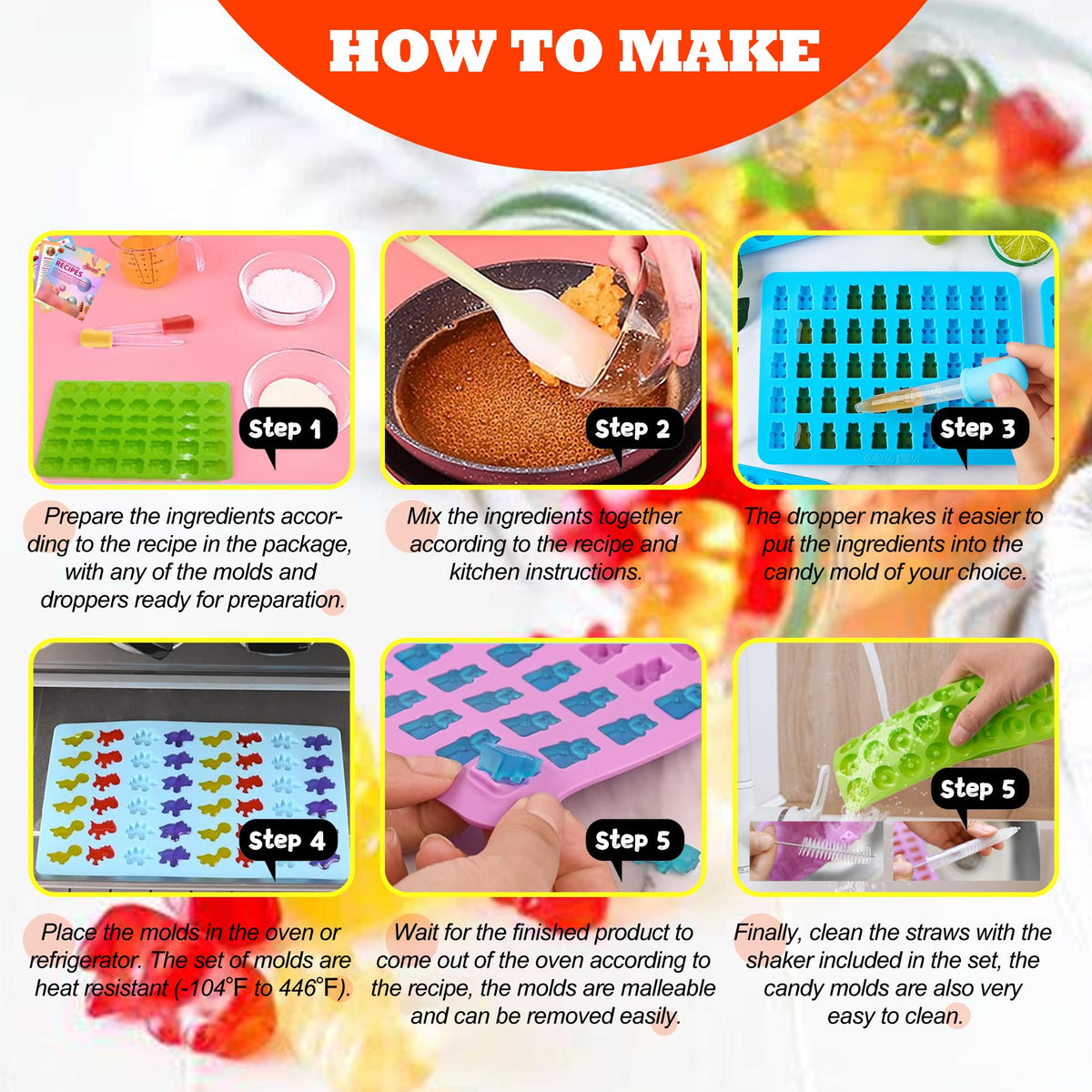 SWSHENR mini-size molds for portion-controlled candy bites