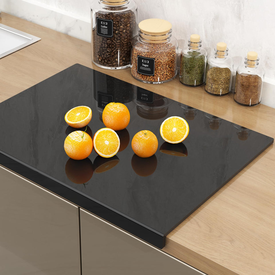 SWSKR acrylic cutting board with counter lip, 60percent thicker for durable prep.