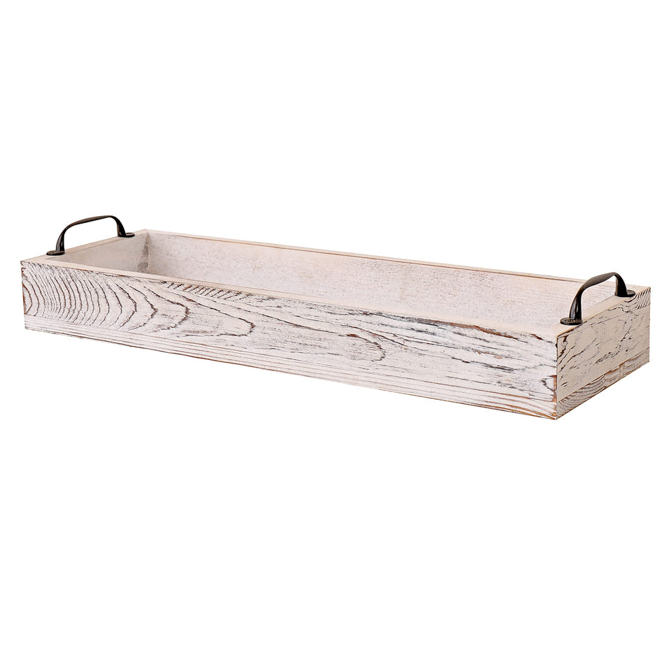 SWT8CAI rustic wooden tray 16in for elegant serving and display