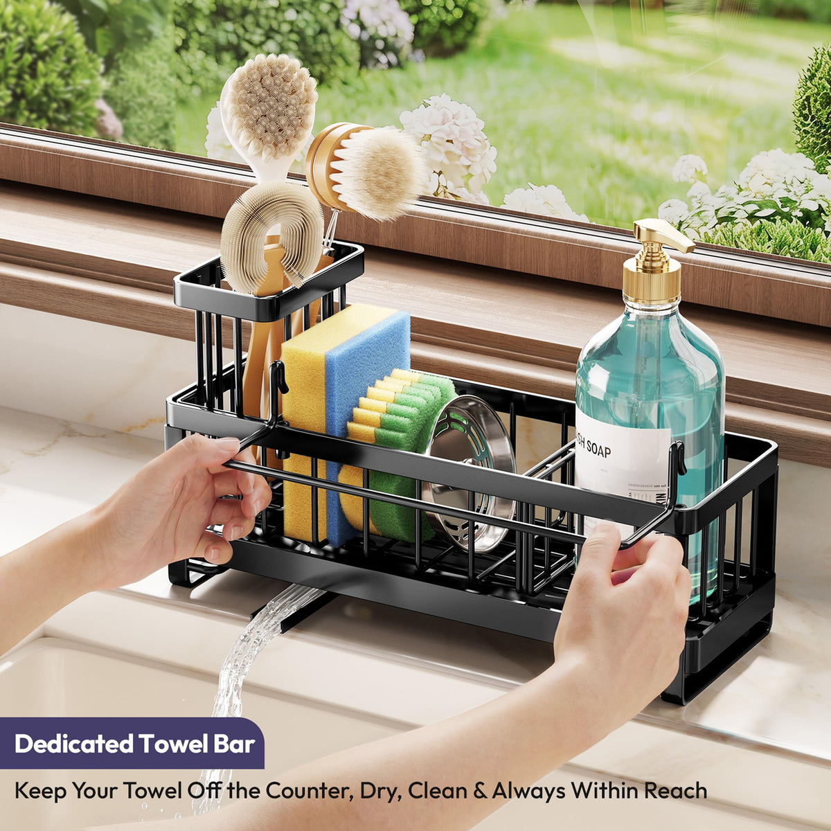 SWTYMIKI large storage space for brushes, sponge, soap at the sink