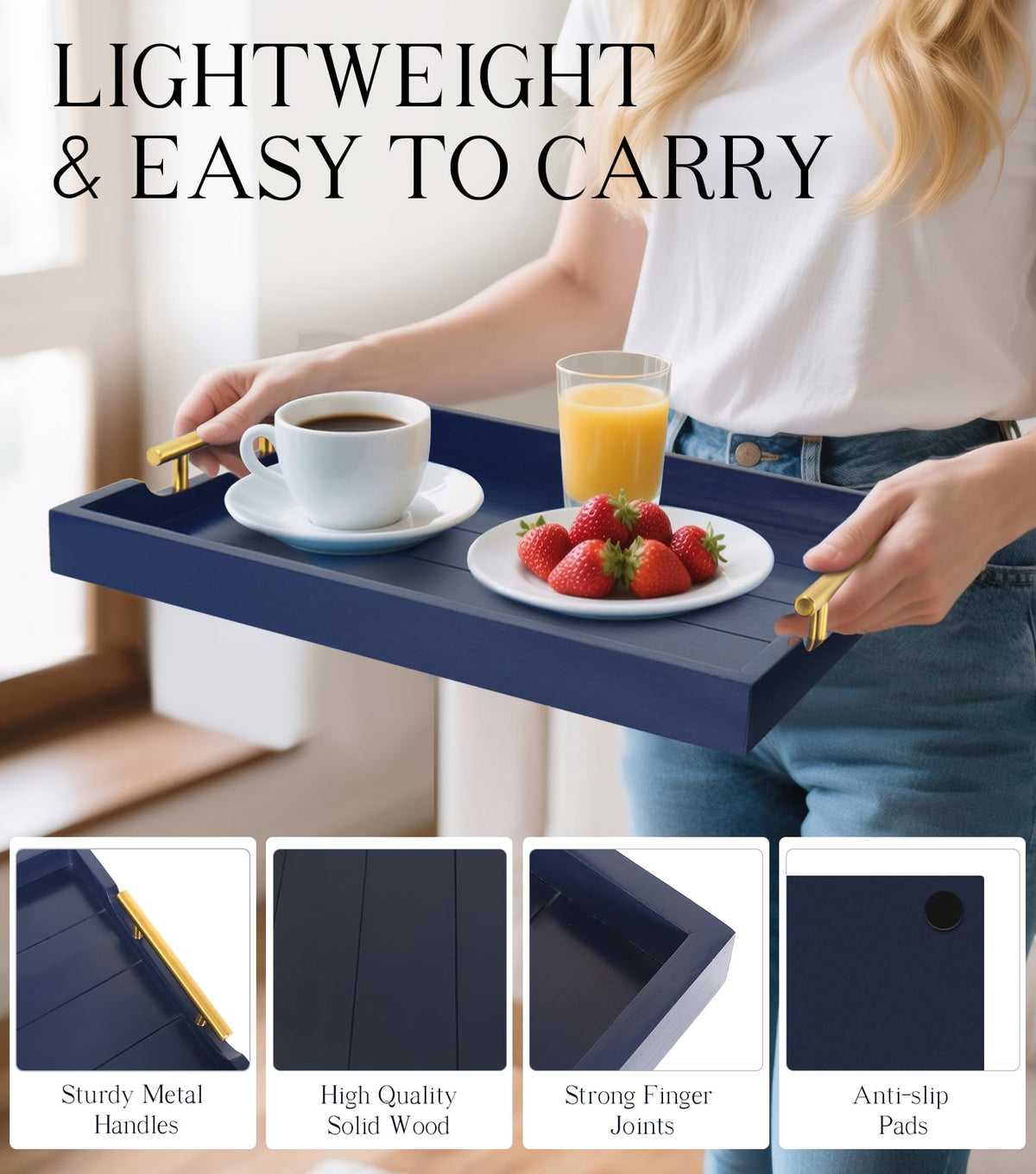 SXNOWS four natural wood coasters included to protect surfaces