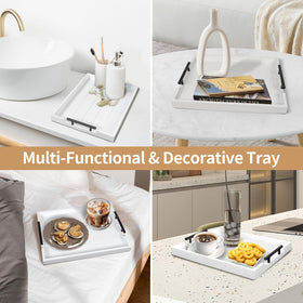 SXNOWS gift-ready white wood tray ideal for housewarmings