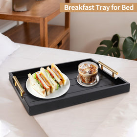 SXNOWS rectangular wood serving tray, suitable for dining and décor