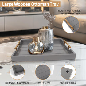 SXNOWS wooden tray coasters set keeps surfaces dry and protected