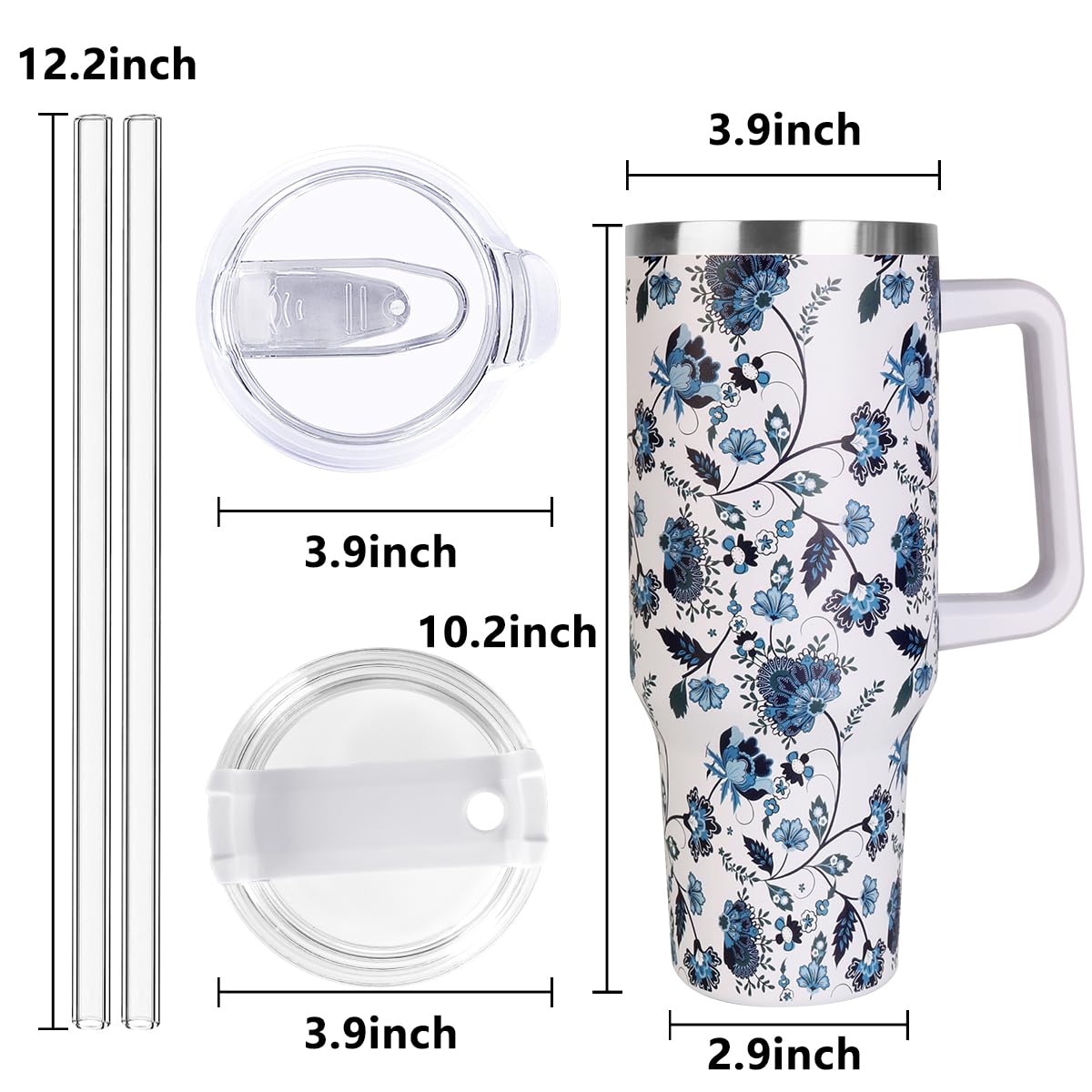 SYACOT insulated stainless steel tumbler exterior with double-wall to preserve temperatures.