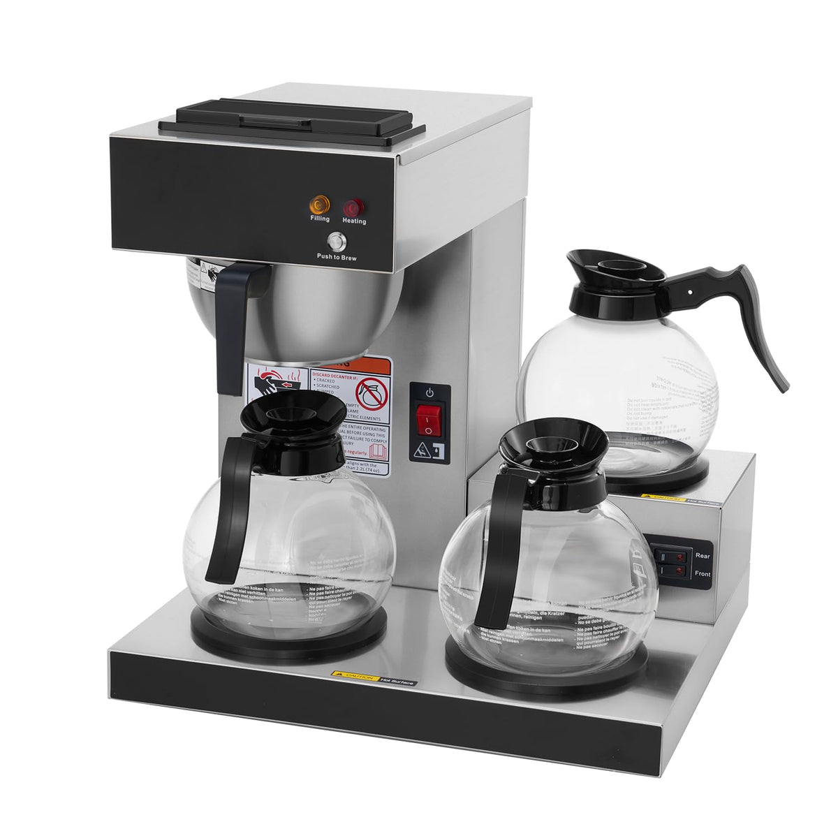 SYBO 12-cup commercial coffee maker with warmers for quick office service