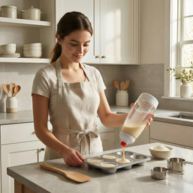 sykexonm pancake batter dispenser bottle with BPA-free materials for safe use
