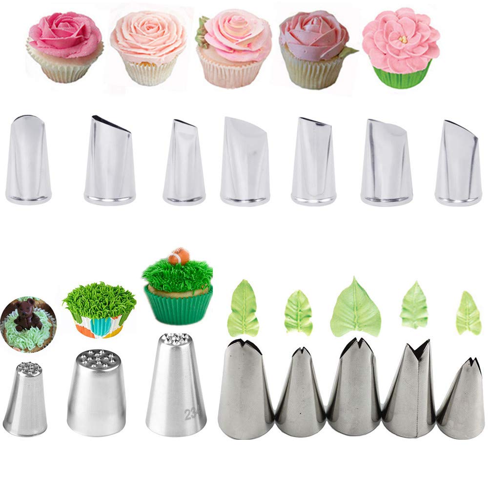 Symphonyw leaf nozzle set enables precise petal shapes for cakes