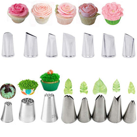 Symphonyw leaf nozzle set enables precise petal shapes for cakes