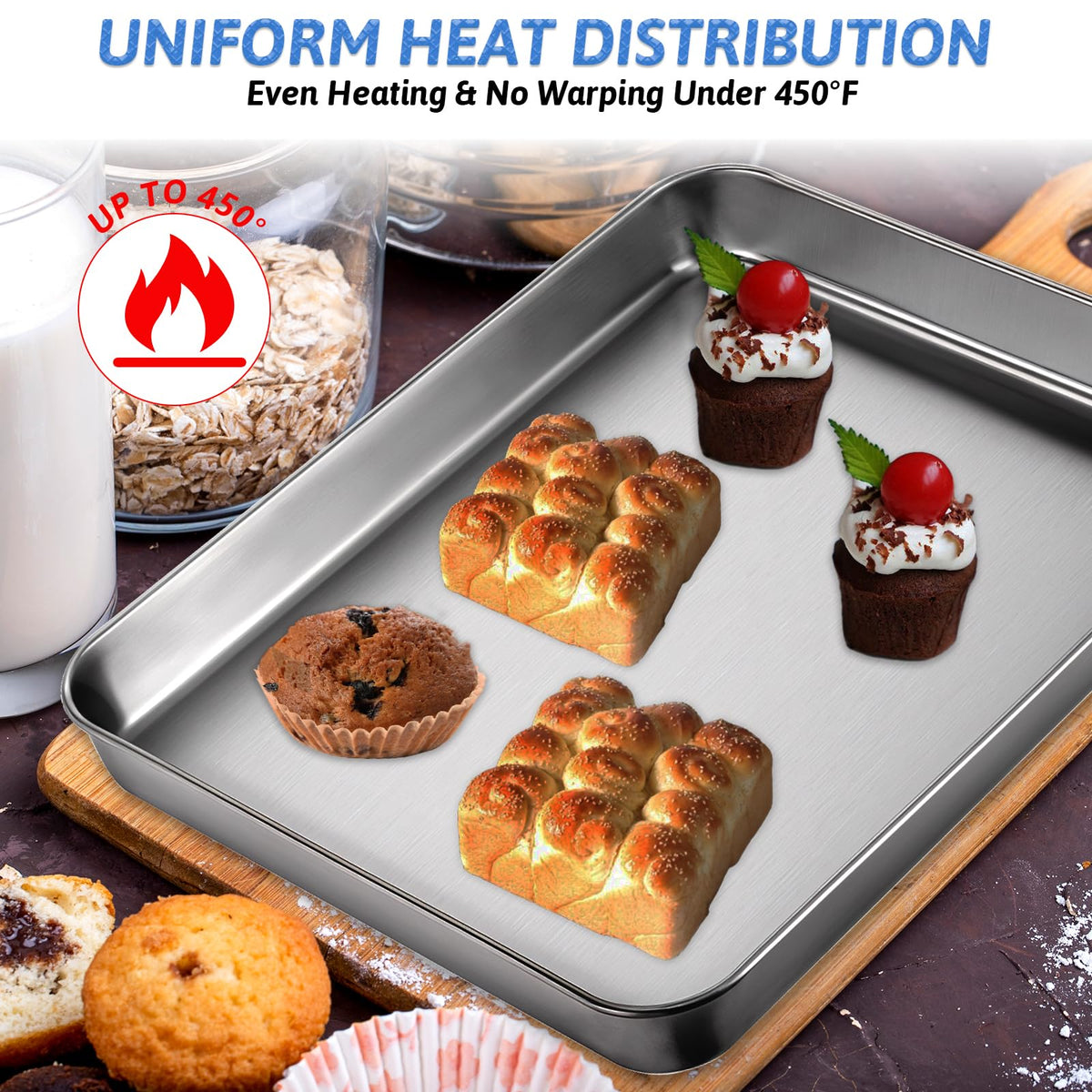 SynHHnergyx easy-care trays simplify cleaning after baking.