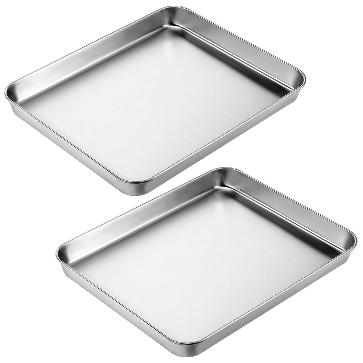 SynHHnergyx toaster oven pans, 11x9 inch, stainless steel for even baking.