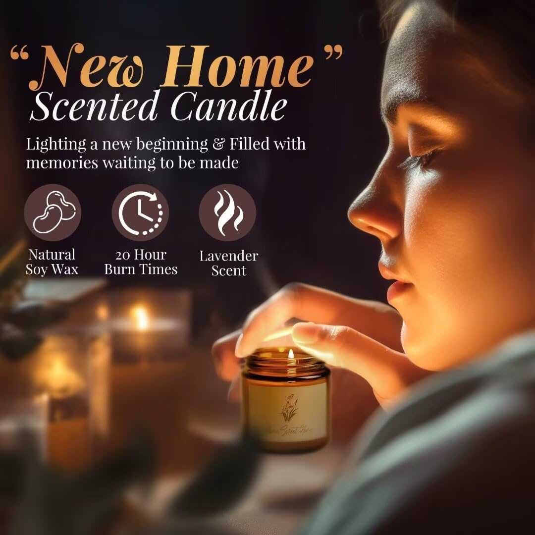 Synhonty lavender-vanilla candle creates a calming ambiance in any room.