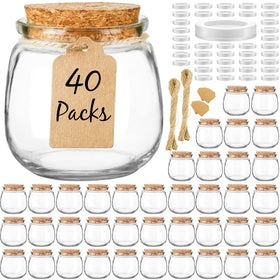 Syntic 7oz glass jar with cork lid, ideal for gifts and favors.