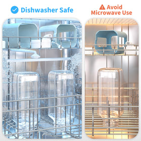 Syntic BPA-free dishwasher-safe bottle for easy cleaning.