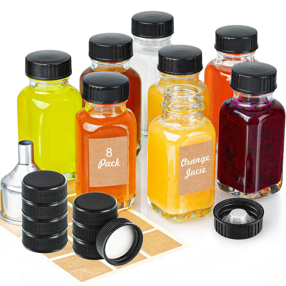 Syntic Clear ginger shot bottle front view, portable 2 oz size for travel.
