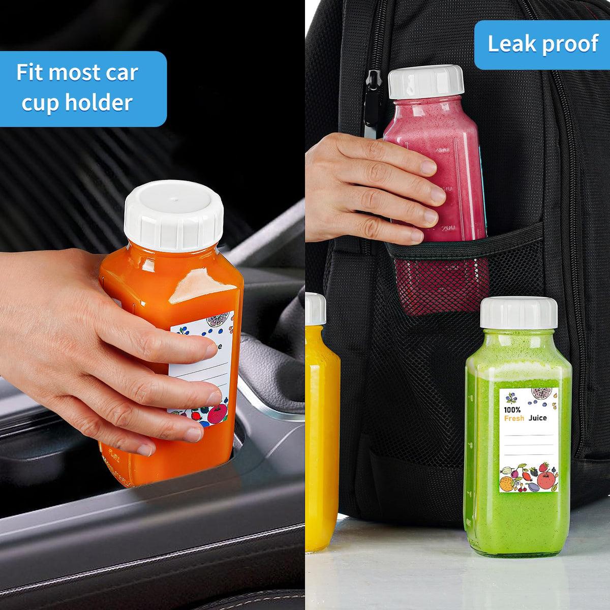 Syntic dishwasher-safe and BPA-free glass bottles ensure easy care.