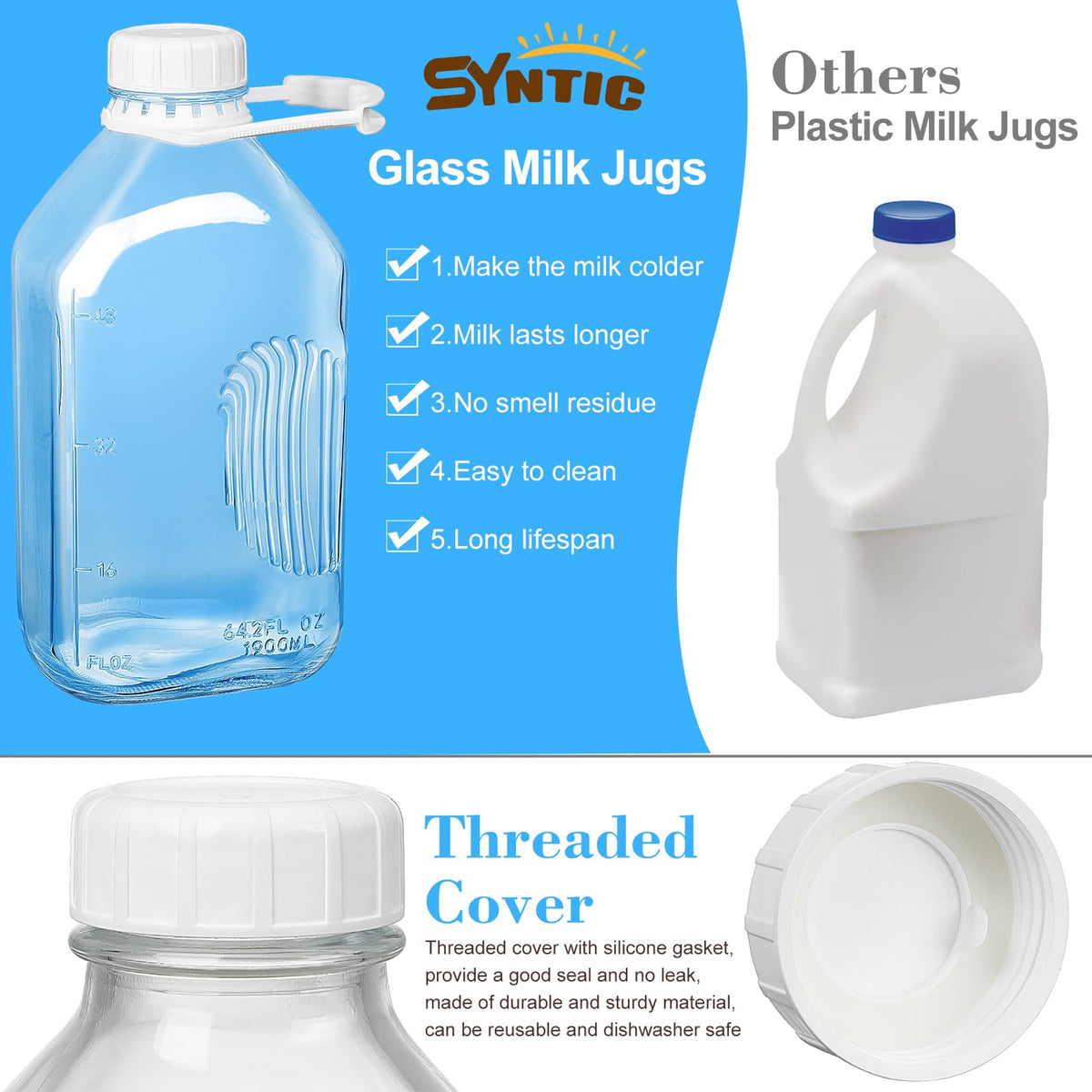 Syntic bottles suitable for storing dry foods like oats and nuts.