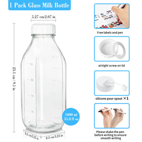 Syntic heavy-duty glass bottle for reusable daily use