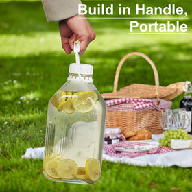 Syntic set includes two pour spouts for spill-free serving.